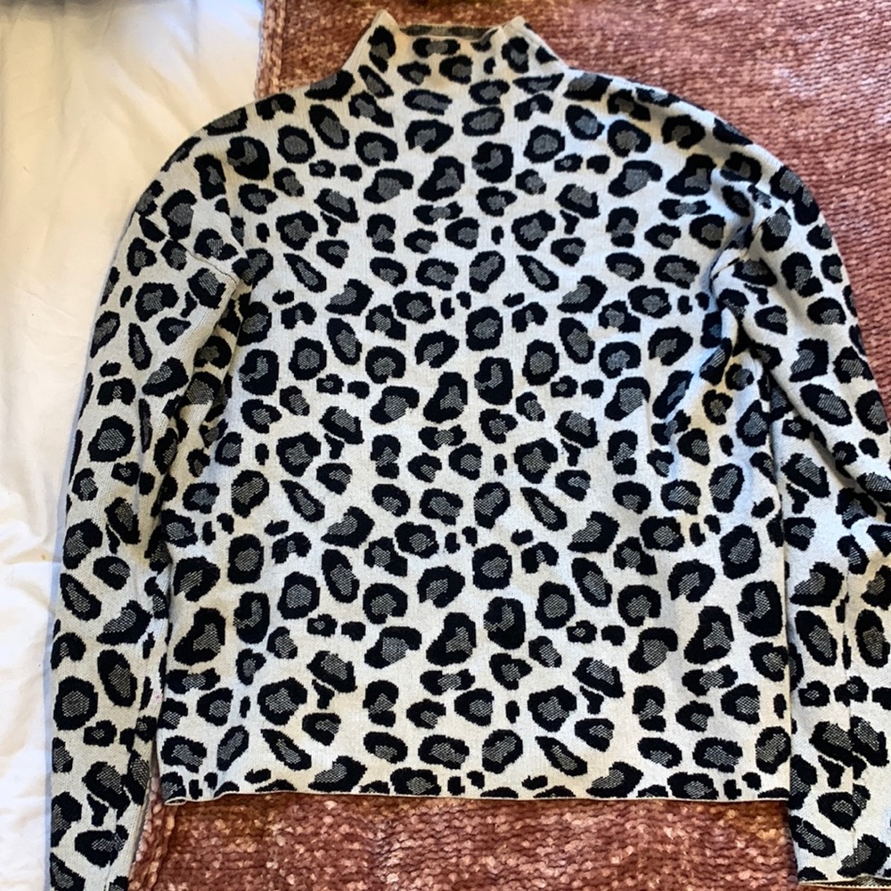 Tahari Leopard Print Turtleneck